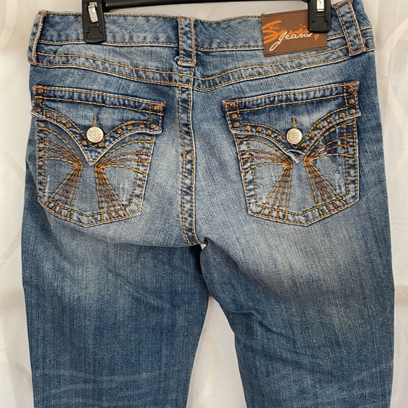 Seven Cropped Distressed Jeans, Size 14 - Picture 6 of 8